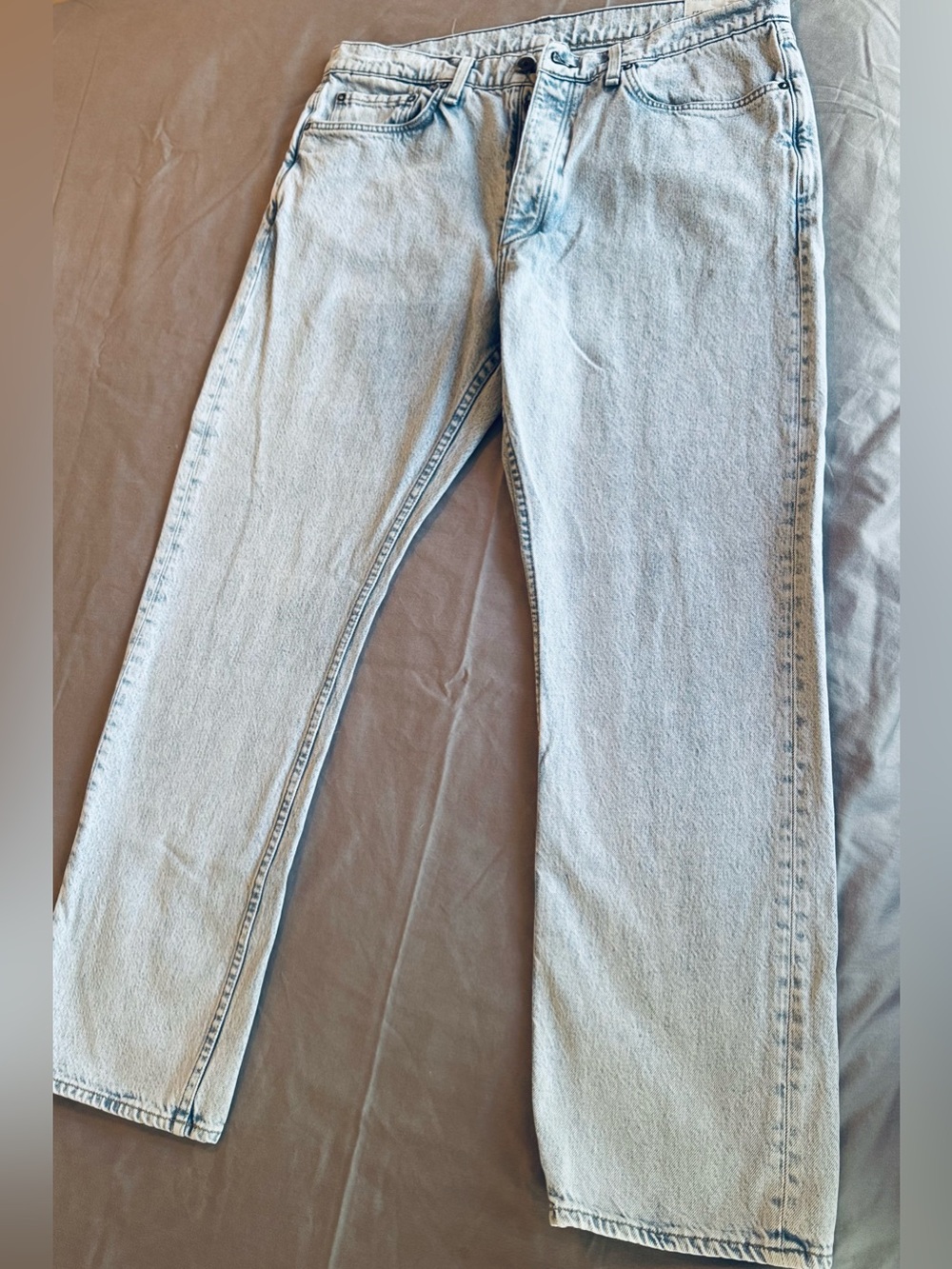 RAG & BONE Button Fly Straight Leg Light Blue Jeans - Picture 7 of 16